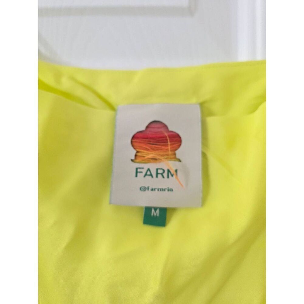Farm Rio neon green lenzing ecovero viscose slip dress M - Picture 4 of 7